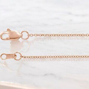 1.0 mm 16" 10kt Rose Gold Polished Cable Chain